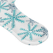 Blauwgroen Navy Snowflake Patroon Gepersonaliseerd Snijplank (Hoek)