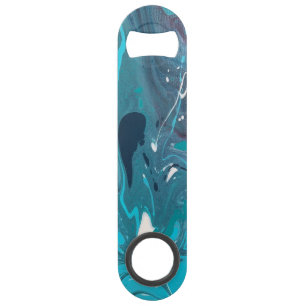 Blauwgroen Navy Witte Roestvrijstalen Flesopener Speed Flessenopener