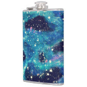 Blauwgroen Nebula Heupfles (Links)