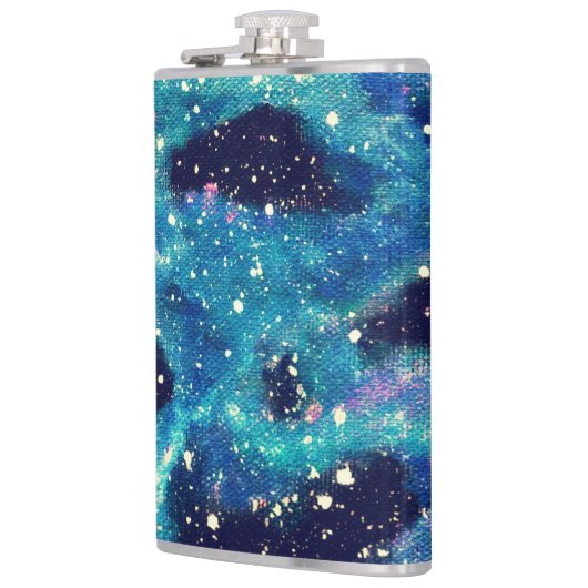 Blauwgroen Nebula Heupfles (Links)