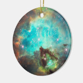 Blauwgroen Nebula Round Ornament #2 (Links)