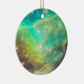Blauwgroen Nebula Round Ornament #3 (Rechts)