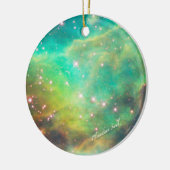 Blauwgroen Nebula Round Ornament #3 (Links)