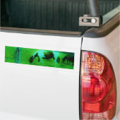 Blauwgroen nevel Reto gekleurde verf pony Paard Bumpersticker (Op Truck)