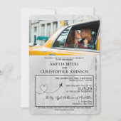 Blauwgroen New York City Passport bruiloft Kaart (Voorkant)