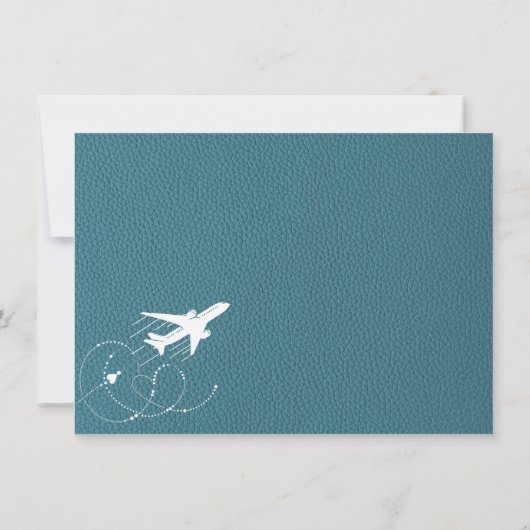 Blauwgroen New Yorks paspoort Bedankkaart (Achterkant)