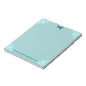 blauwgroen notitieblok (Linkerzijde)