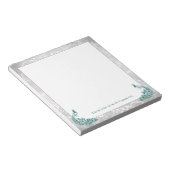 Blauwgroen Notitieblok Peacocks (Schuin)