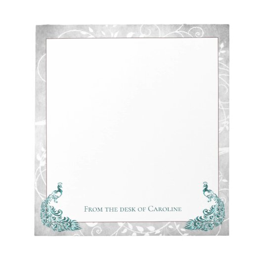 Blauwgroen Notitieblok Peacocks (Voorkant)