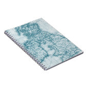 Blauwgroen Notitieboek van de Antiek kaart van de  (Rechterzijde)