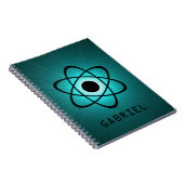 Blauwgroen nucleair Notitieboek (Rechterzijde)