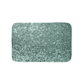 Blauwgroen Ocean Blue Aqua Glitter Sequin Luxe Badmat (Voorkant)