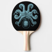 Blauwgroen octopus op Ping Pong Paddle Tafeltennisbatje (Voorkant)