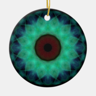 Blauwgroen oedeem keramisch ornament