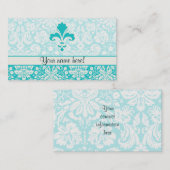 Blauwgroen olievleur visitekaartje (Voorkant / Achterkant)