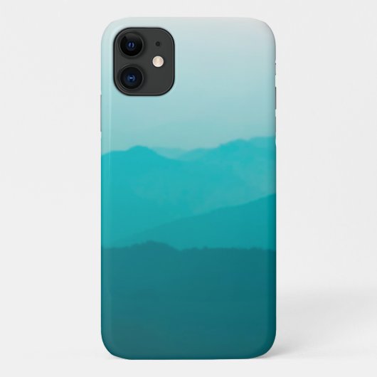 Blauwgroen ombré-bergen Case-Mate iPhone case (Achterkant)