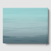 Blauwgroen Ombre bruiloft gastenboek (Achterkant)