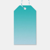 Blauwgroen Ombre Cadeaulabel (Voorkant)