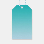Blauwgroen Ombre Cadeaulabel (Achterkant)