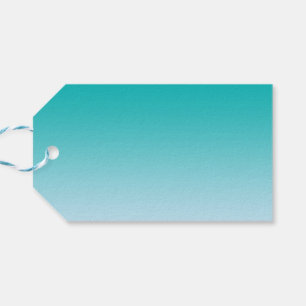 Blauwgroen Ombre Cadeaulabel