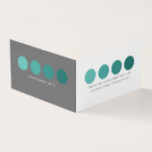 Blauwgroen Ombre Cirkels, Schilder & Decorator Fot Visitekaartje (Buitenkant)