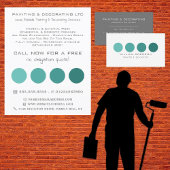 Blauwgroen ombre-cirkels, schilder en decorator flyer