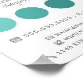 Blauwgroen ombre-cirkels, schilder en decorator poster (Hoek)