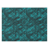 Blauwgroen Ombre Glam Glitter Damask Patroon Tafelkleed (Voorkant (Horizontaal))