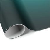 Blauwgroen Ombre Groen Gradient Modern Minimalisti Cadeaupapier (Rol Hoek)