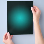 Blauwgroen Ombre Groen Gradient Modern Minimalisti Flyer (Hand)