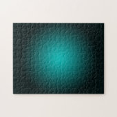 Blauwgroen Ombre Groen Gradient Modern Minimalisti Legpuzzel (Horizontaal)