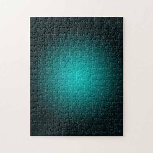 Blauwgroen Ombre Groen Gradient Modern Minimalisti Legpuzzel (Verticaal)