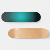 Blauwgroen Ombre Groen Gradient Modern Minimalisti Persoonlijk Skateboard (Horizontaal)