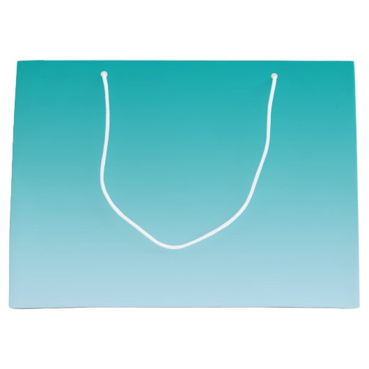 Blauwgroen Ombre Groot Cadeauzakje (Voorkant)