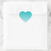 Blauwgroen Ombre Hart Sticker (Tas)