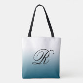 Blauwgroen Ombre over om het even welke Kleur met  Tote Bag (Achterkant)
