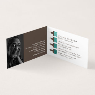 Blauwgroen Ombre Penselen, Schilder & Decorator Fo Visitekaartje