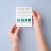 Blauwgroen Ombre Squares, Painter & Decorator Flyer (Hand)