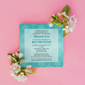 Blauwgroen Ombre-ster van David Bat Mitswa Square Kaart