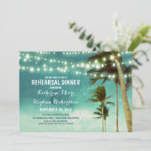 blauwgroen Ombre strand repetitie diner string ver Kaart (Staand voorkant)