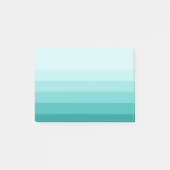 Blauwgroen Ombre Stripes Post-It Notes (Voorkant)
