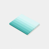 Blauwgroen Ombre Stripes Post-It Notes (Schuin)