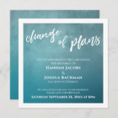 Blauwgroen Ombre Verandering van Plannen Uitgestel Kaart (Voorkant / Achterkant)