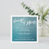 Blauwgroen Ombre Verandering van Plannen Uitgestel Kaart (Staand voorkant)