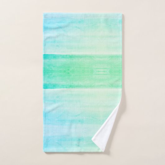 Blauwgroen Ombre Waterverf Bath Towels Bad Handdoek (Handdoek)