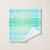 Blauwgroen Ombre Waterverf Bath Towels Bad Handdoek (Wasdoekje)