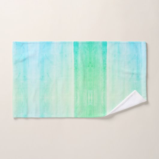 Blauwgroen Ombre Waterverf Bath Towels Bad Handdoek (Handdoek)