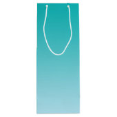 Blauwgroen Ombre Wijn Cadeautas (Achterkant)