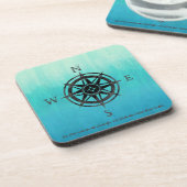 Blauwgroen Ombre Zee Bier Onderzetter (Linkerzijde)