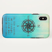 Blauwgroen Ombre Zee Case-Mate iPhone Case (Achterkant (horizontaal))